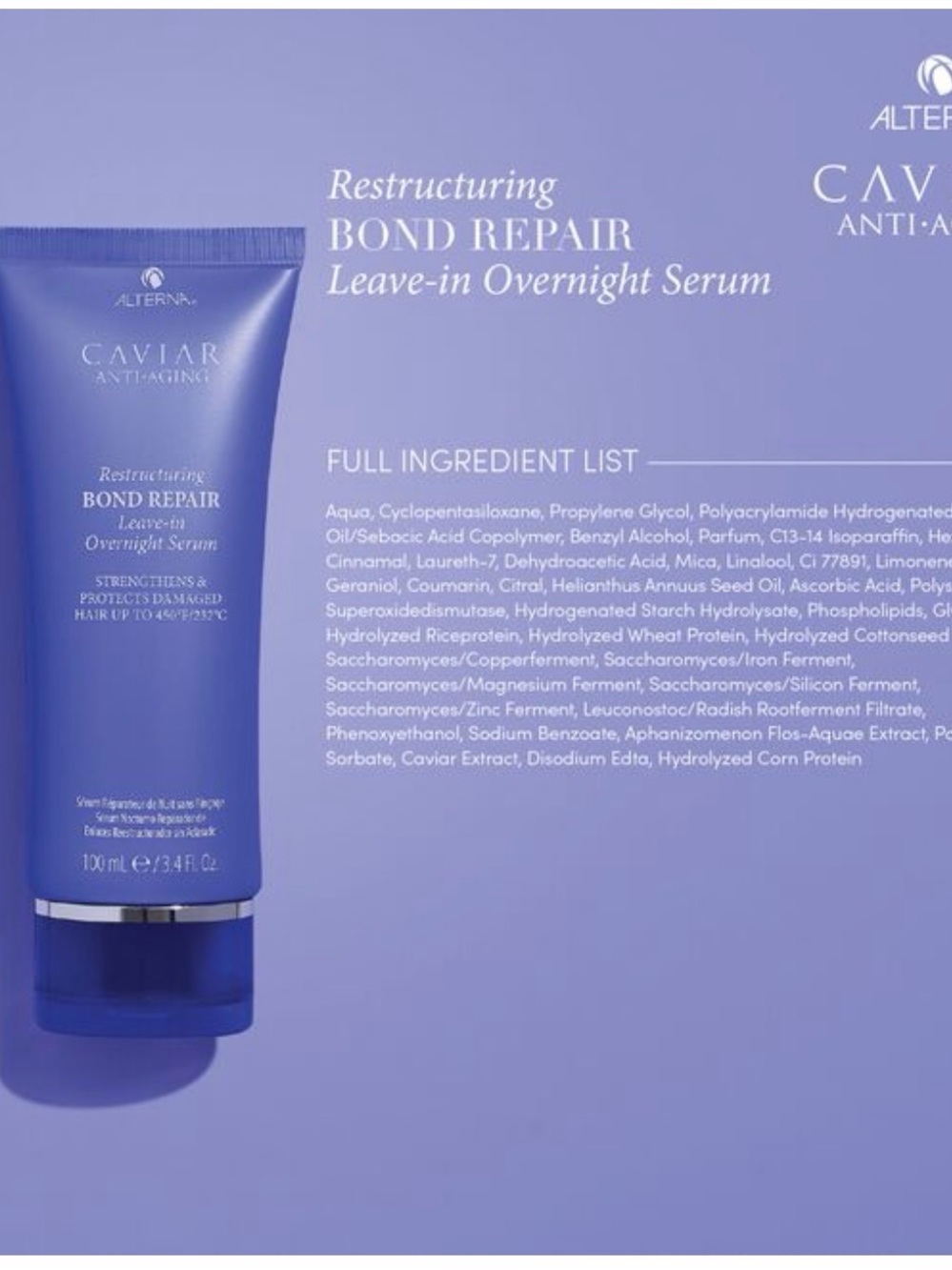 Alterna Caviar Anti-Aging Restructuring Bond Repair Leave-In Serum - Blue